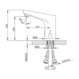 Смеситель для раковины Frap F513 хром